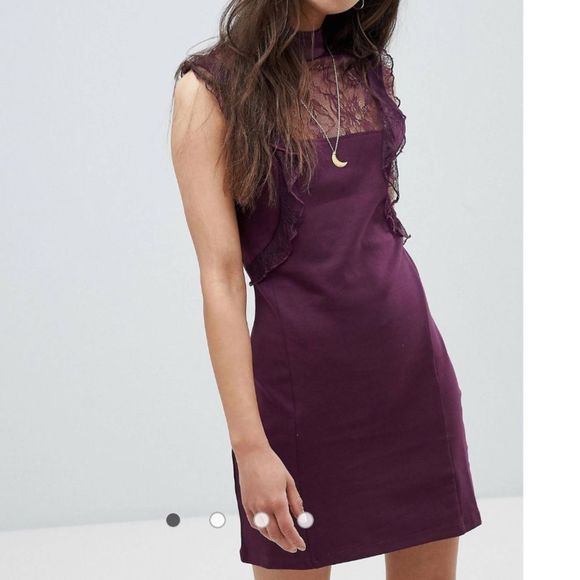NWT Free People Beaumont Muse Lace Detail Dress - Picture 7 of 8